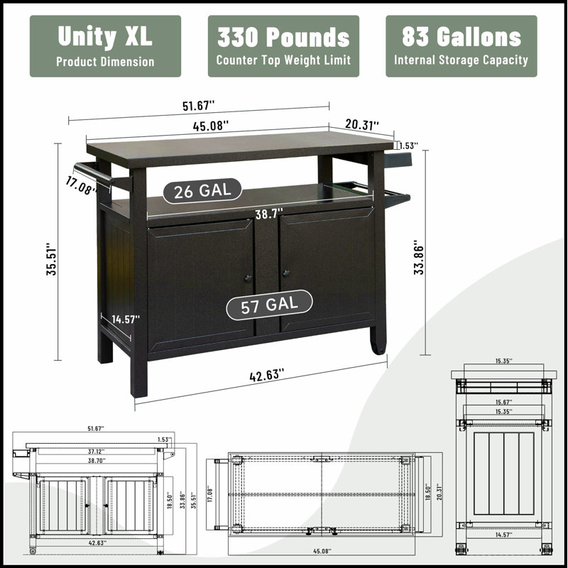 Chariots de barbecue d'extérieur durables avec rangement spacieux et roulettes pour faciliter le déplacement, pour les amateurs de barbecue