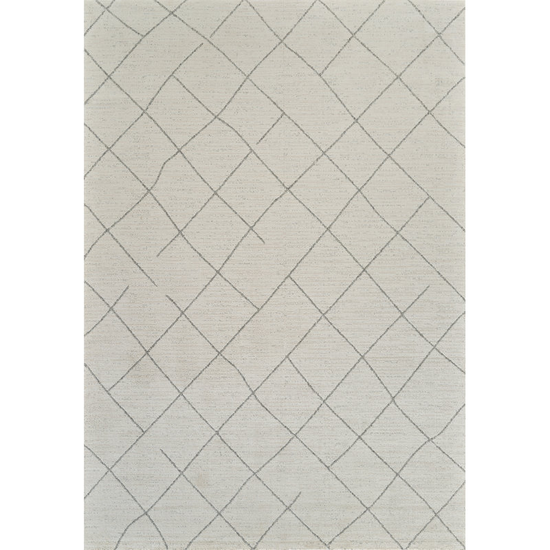 Rug Branch Sela 5' x 8' (5'3" x 7'7") Beige/Cream Boho Indoor Area Rug, Modern, Medium Pile, Stain-Resistant Carpet - Living Room, Bedroom, Dining Room, and Kitchen