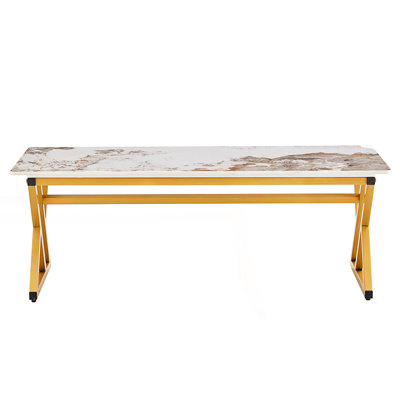 Modern Minimalist Style Marble Patterned Coffee Table, Living Room Table