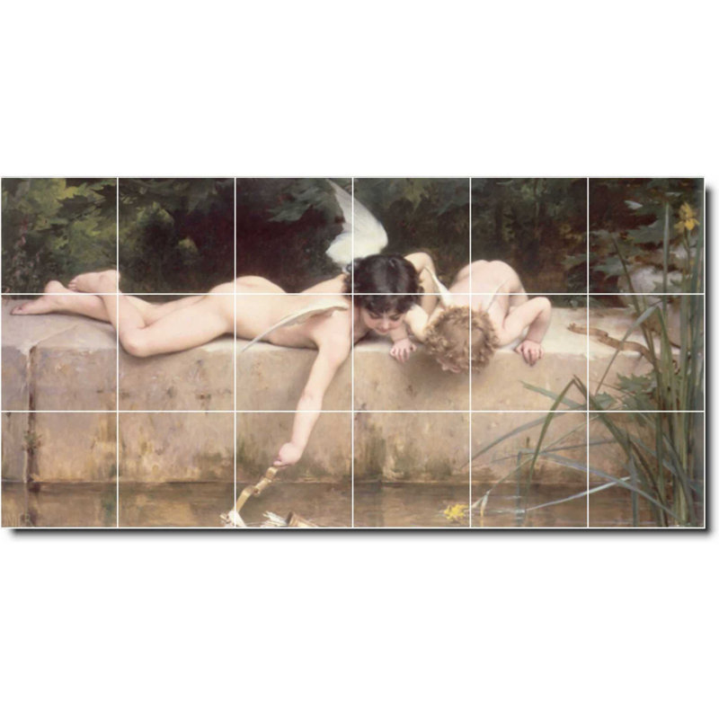 Carreau de céramique décorative 36 po x 18 po 6 po x 6 po, Ange 06648