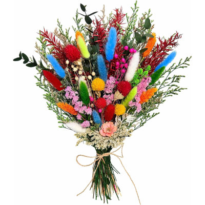 Bouquet de fleurs séchées - Composition florale bohème colorée pour la décoration intérieure