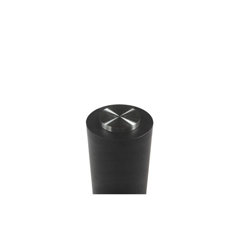 Cappello Round Glass Top Dining Table, Black