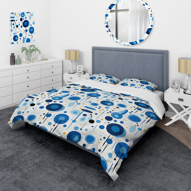 Ensemble de housse de couette Joycee, Housse de couette pour grand lit et 2 taies décor