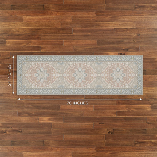 GelPro Nevermove Machine-Washable Jordan Accent Rug Grey Linen