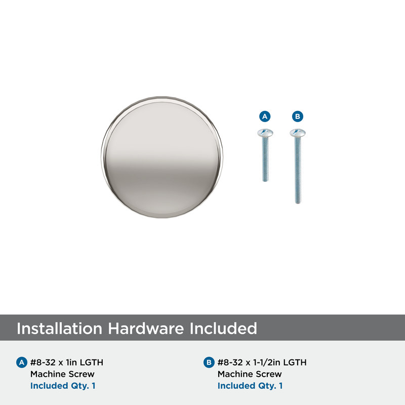 Polished Nickel and Golden Champagne Round Cabinet Knob