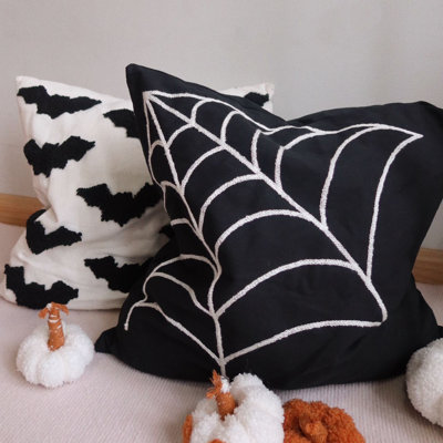 Appliqued Canvas Pillow Cover