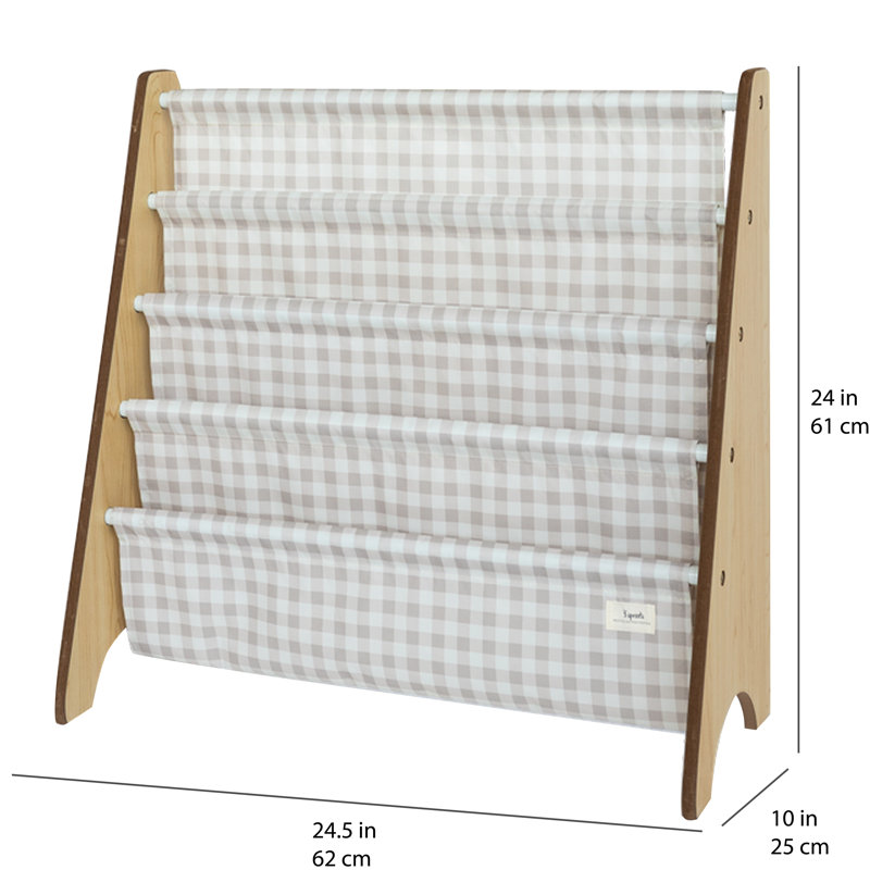 3 Sprouts - Book Shelf - Kids Book Rack Organizer  - Baby Room Bookcase, Beige