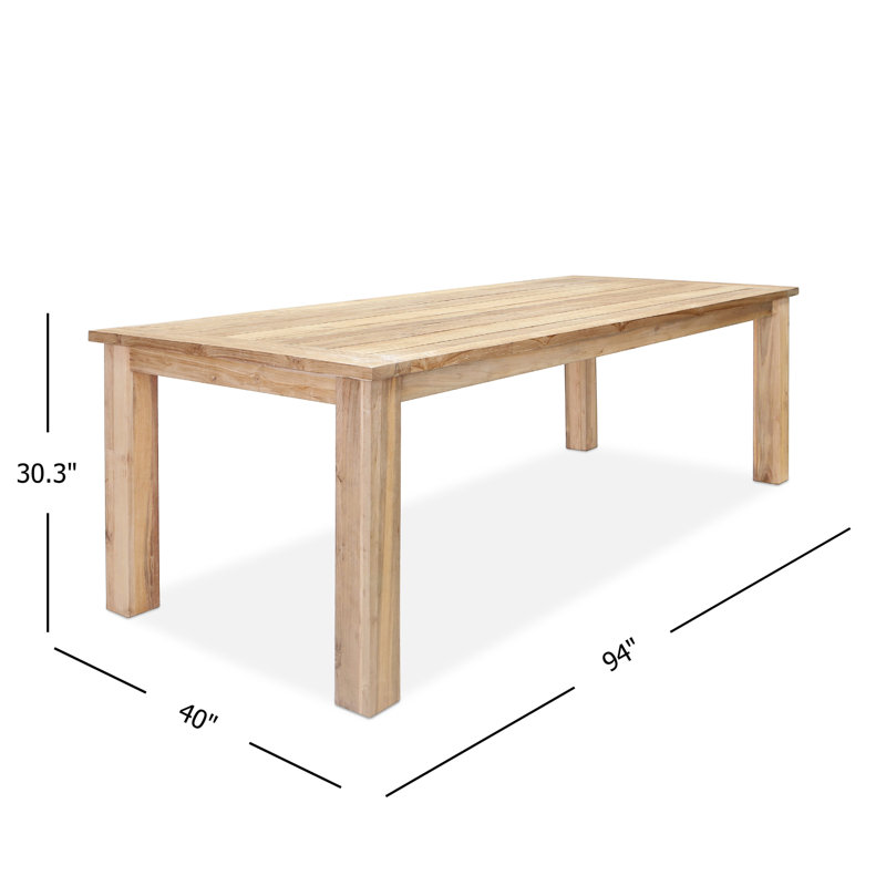 Ensemble de table de salle à manger 94 po Oxford, 7 pièces : table, 6 chaises, H 30,3 po x l 94 po x P 40 po