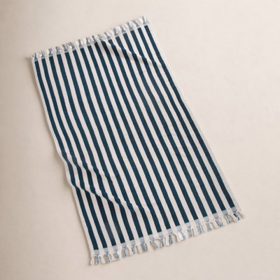 Bernice Striped Cotton Beach Towel