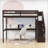Twin Size Wooden Loft Bed With Built-In Desk And Storage-1699348006