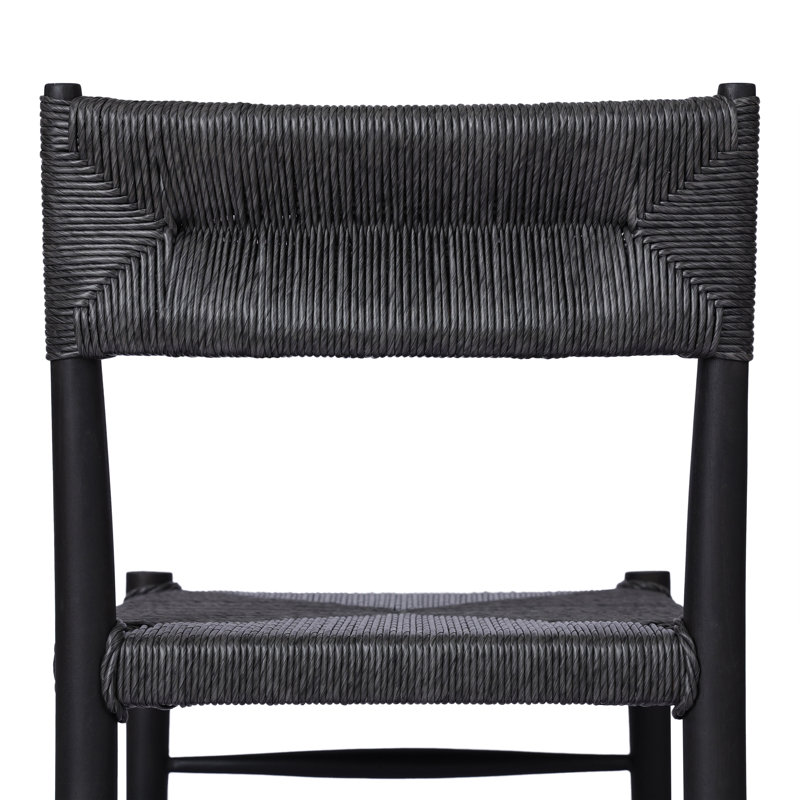 Lomas Outdoor Dining Side Chair, Black