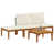 Cream White Cushion/Natural Beige Frame