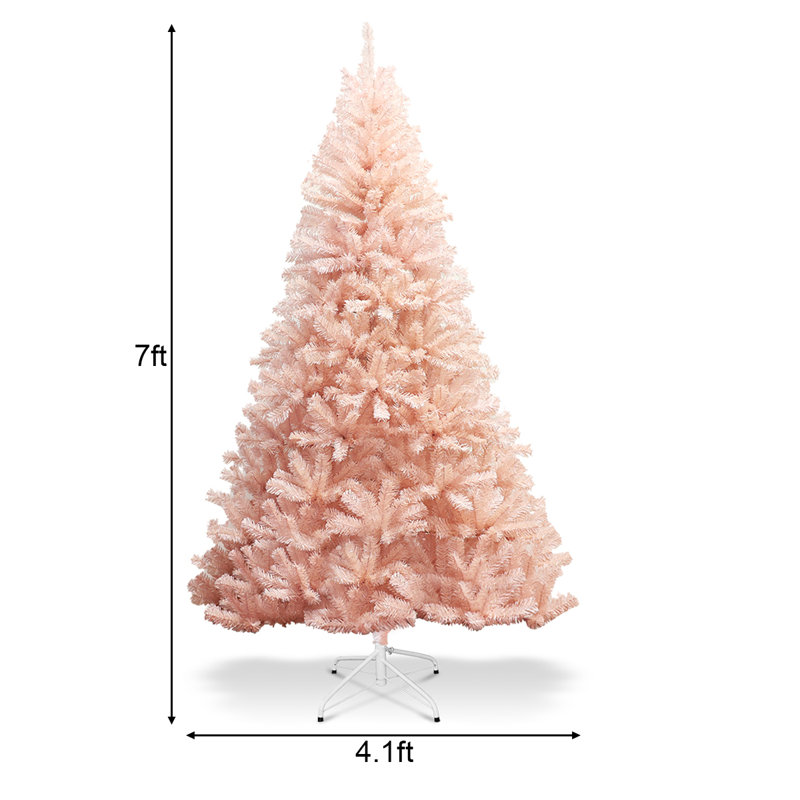 Arbre de Noël artificiel en sapin rose, 7'