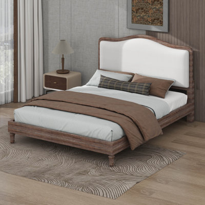 Platform Bed With Upholstered Headboard