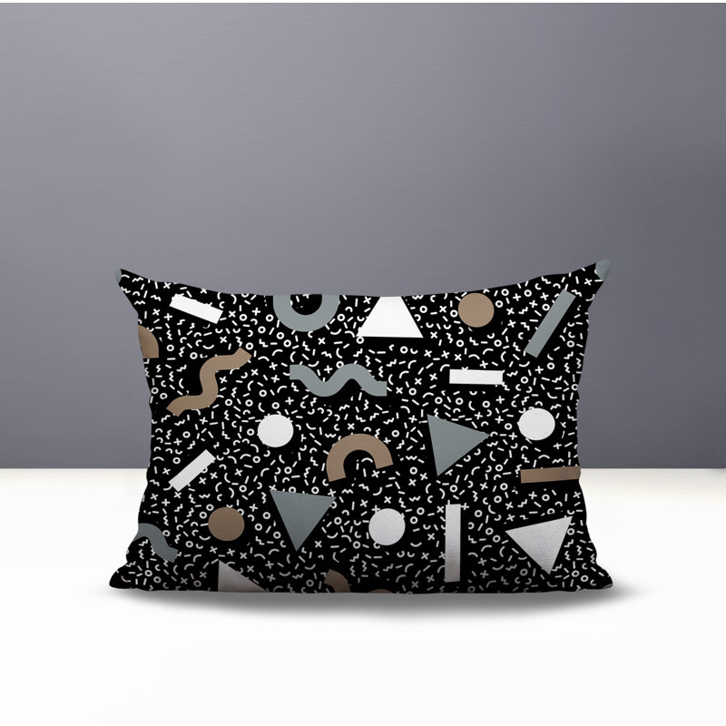 Coussin lombaire réversible intérieur / extérieur Moxo, Rectangle H 18 po x l 25 po, Black