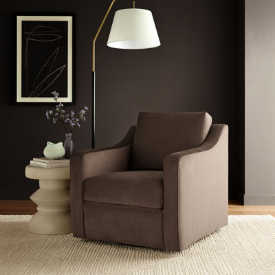 Fauteuil en velours Liora Performance