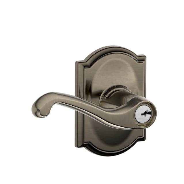 Flair Lever with Camelot Trim Keyed Entry Lock