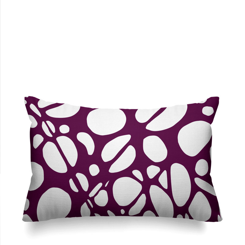 Housse de coussin rectangulaire pour l'extérieur Tribal, Violet