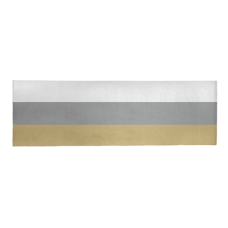 Tapis doré / gris, Tapis de couloir 2 pi 6 po x 8 pi