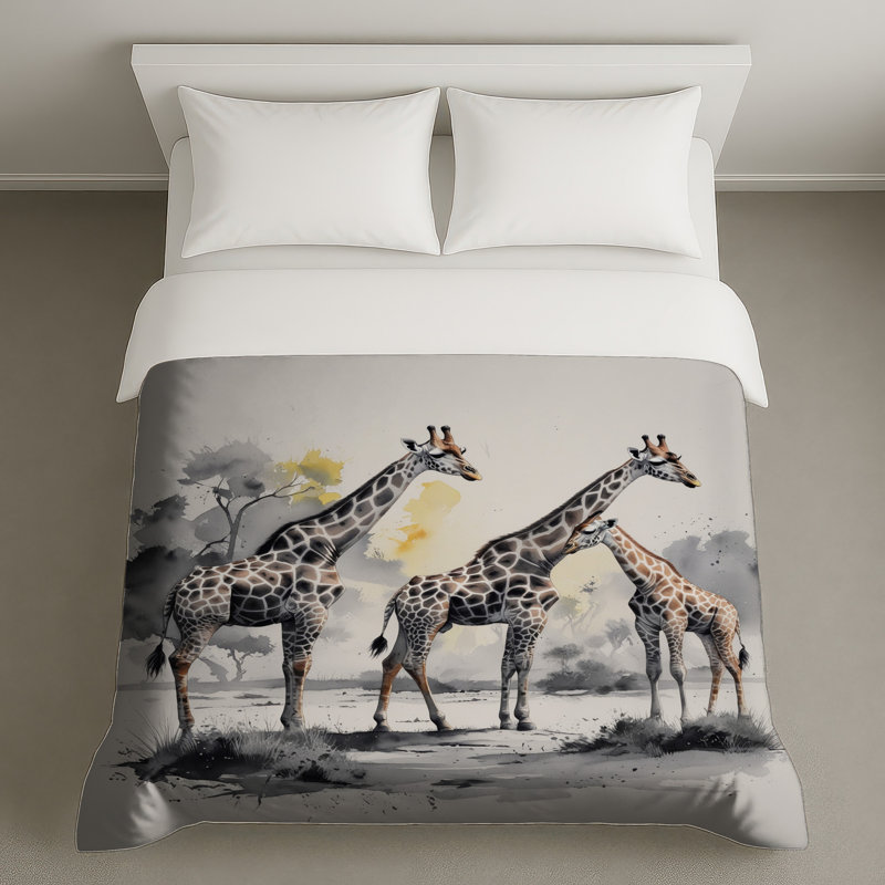 Housses de couette girafe, Lit simple