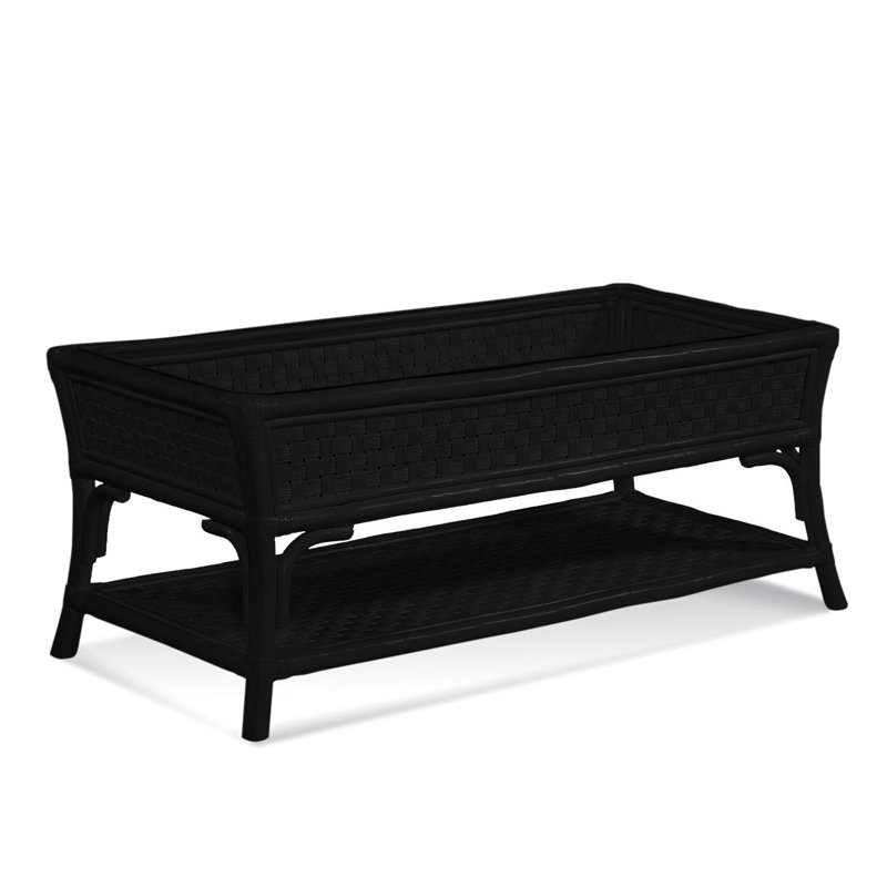 Boca Glass Top Coffee Table, Black