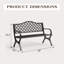 Powder Coated Steel Park Bench