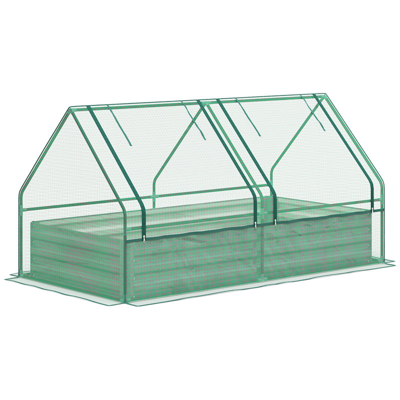 Braven Rustic Greenhouse Duo With Galvanized Steel Base And Durable Plastic Cover