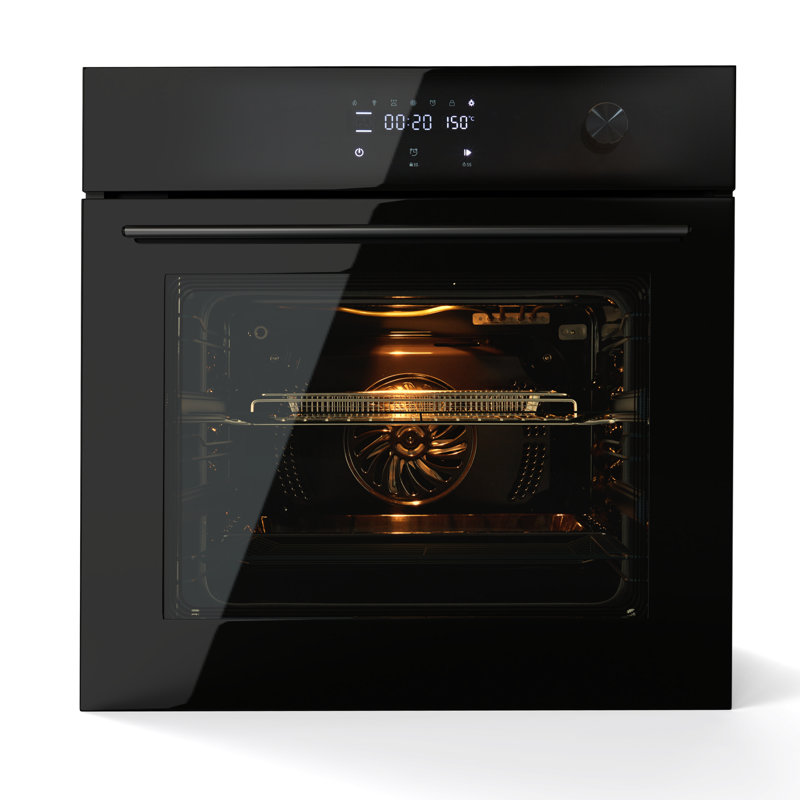 24" Built-in Electric Ovens, Single Wall Oven with 8 Cooking Modes, 108 Smart Menus, 2.5 Cu.f Convection Built-in Oven, Stainless Steel, Touch & Mechanical Knob Controls, Timer, Safety Lock, 3000W240V