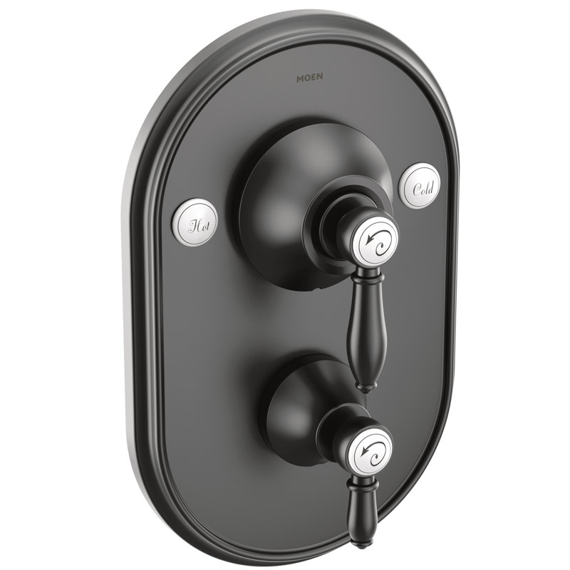 Weymouth Posi-Temp with Built-in 3-Function Transfer Valve Trim Kit, Matte Black