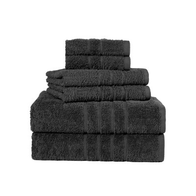 Martex Ultimate Solid 6 Piece Black Towel Set