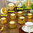 Votive Gold Glass Tea Light Holders (6 Packs)
