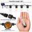 Guirlande de lumière solaire à 4 ampoules Kashayla 49FT 4 lumières avec télécommande pour l'extérieur