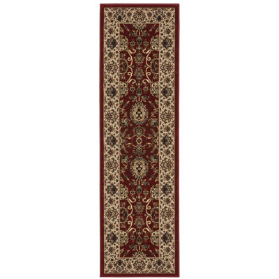 Tapis oriental rouge / ivoire Shelburne