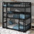 Twin-Sized Triple-Layer Rubber Wood Bunk Bed Fully Equipped With Ladders And Guardrails-1620661495