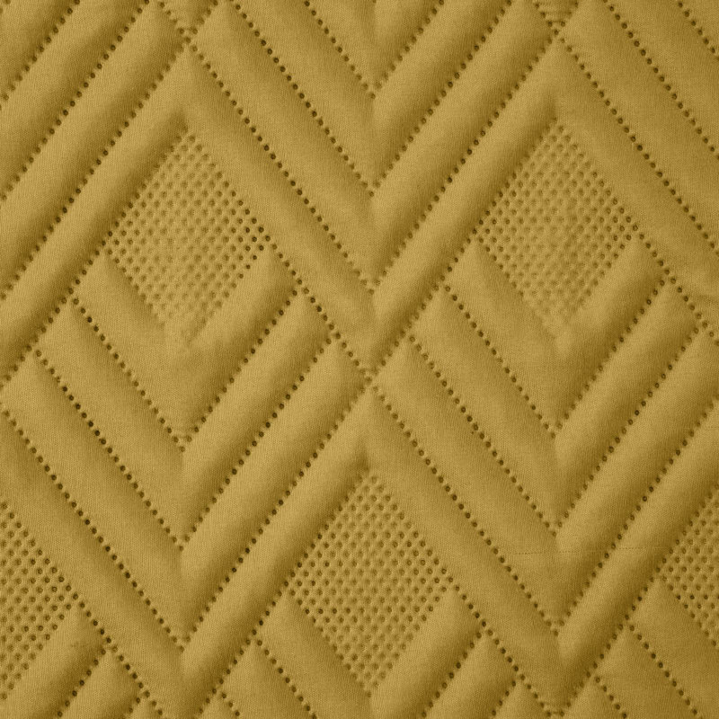 Polyester Geometric Shapes Bedspread, Yellow, W220 x L240cm