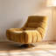 Canapé moderne moderne en chenille jaune