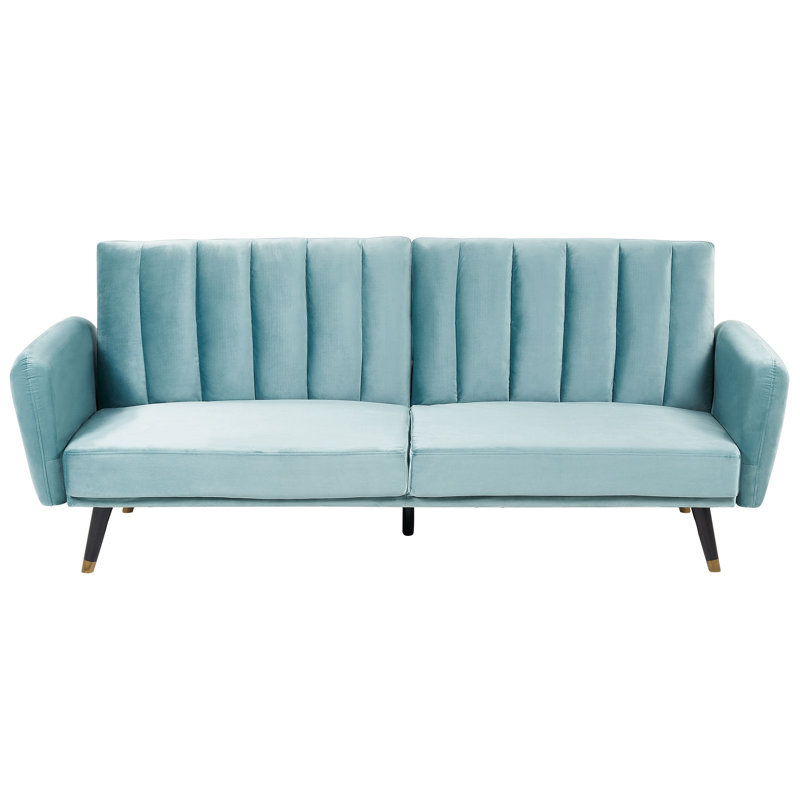 Fawcett 3 Seater Sleeper, Light Blue Velvet