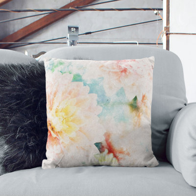 Floral Square Throw Cushion