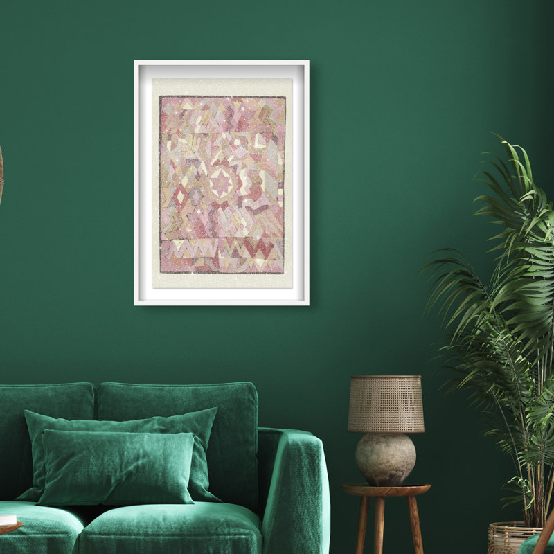 Tapestry Boehme Shadowbox Abstract Print by Oliver Gal, Black Frame, 10 x 15, 25.5"H x 17.5"W, White Shadowbox