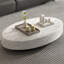 Table basse ovale de luxe crème légère