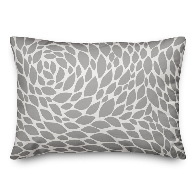 Abstract Outdoor Throw Pillow, Gray