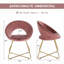Fauteuil d'appoint classique classique en velours rose