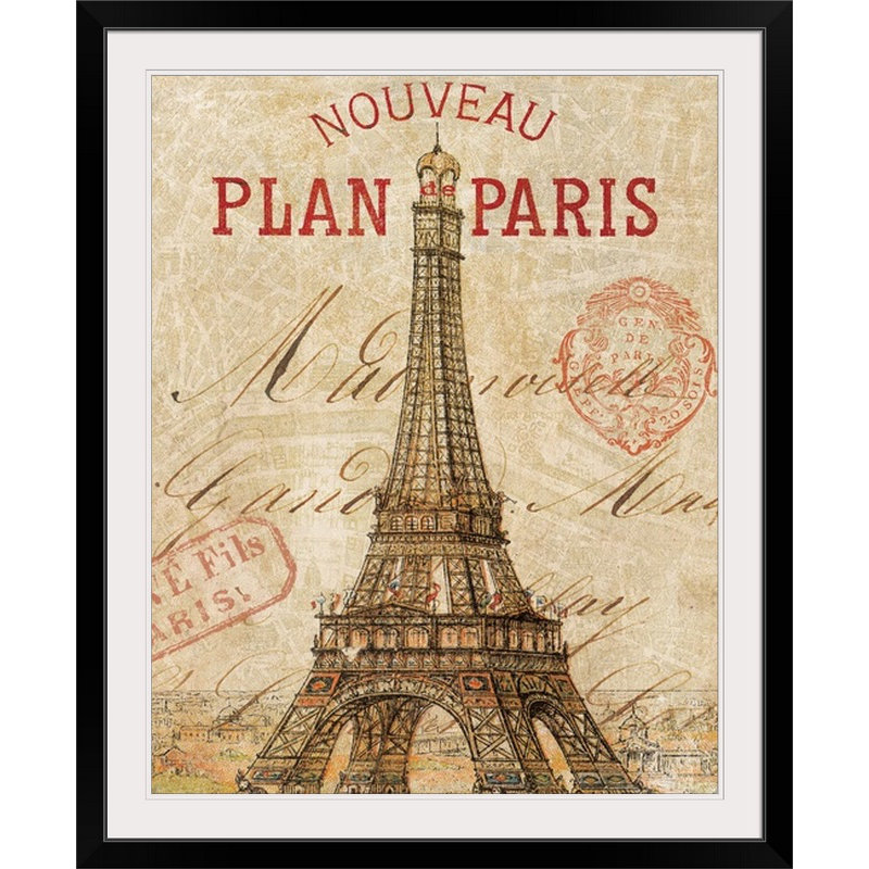 « letter from paris », impression, H 48 po x l 38 po x P 1,5 po, Toile