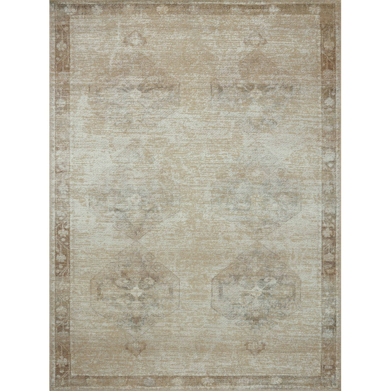 Amber Lewis x Loloi Cambria Mist / Natural Area Rug, Rectangle 5' x 7'6"