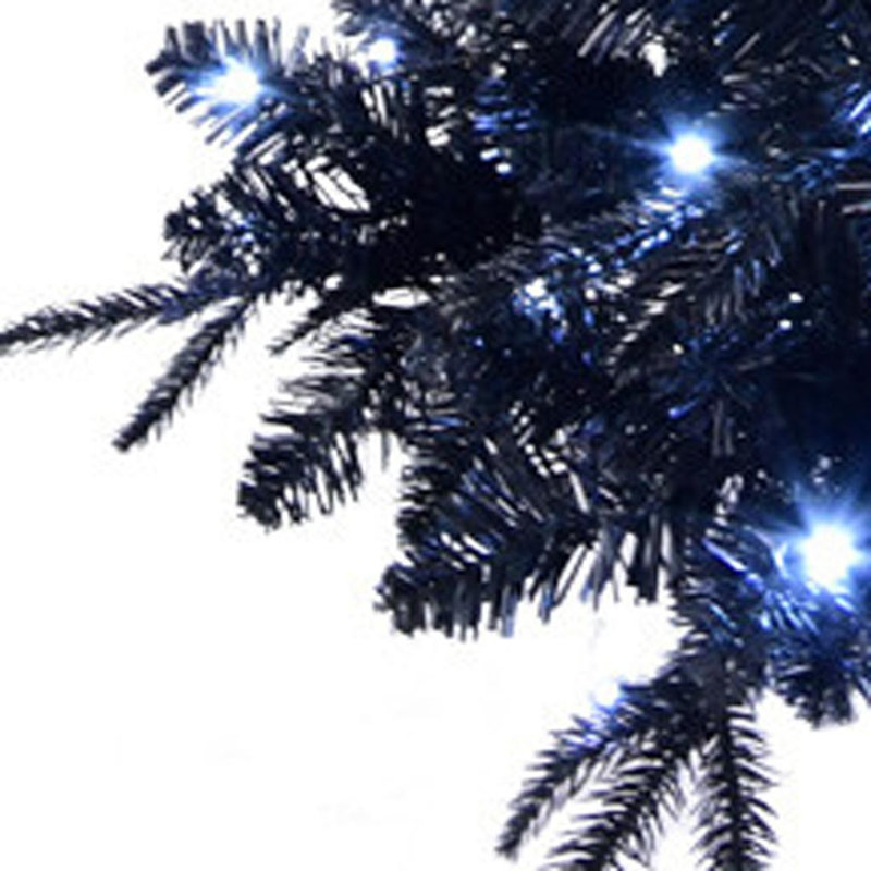 Sapin de Noël noir 6 pi pré-éclairé