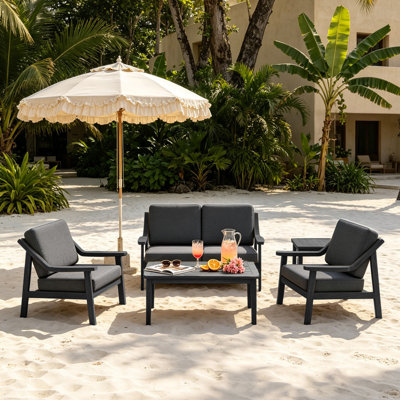 Marlo 5-Piece Outdoor Conversation Set, Perfect for Entertaining with Included Tables