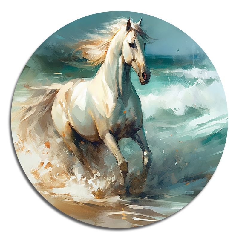 Ogema - animaux, art rond en métal, H 23 po x l 23 po