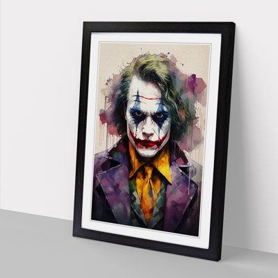 XYZ-FRM-V1223-3915 Joker Geometric - Single Picture Frame Print on Wood