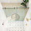 Porte de douche coulissante simple sans cadre avec verre transparent 55 "- 59" x H 75 "-94489781