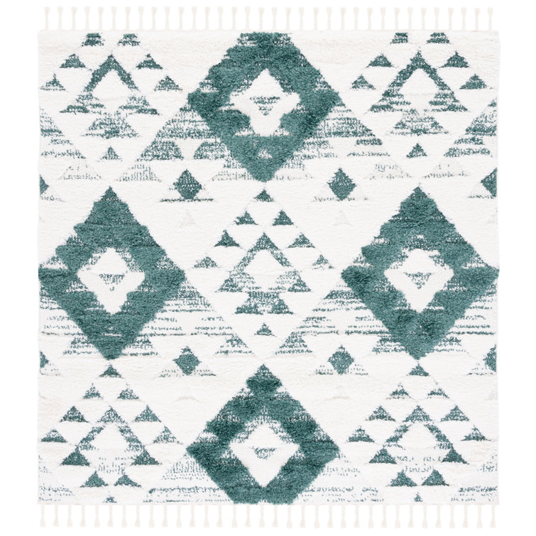 Imraan Tassel Shag Performance Geometric Rug